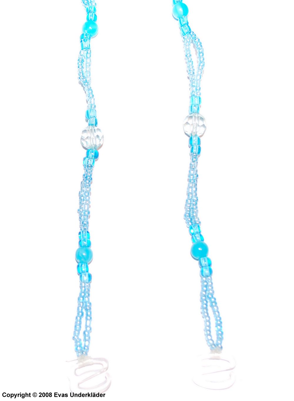 Bra straps with bright beads